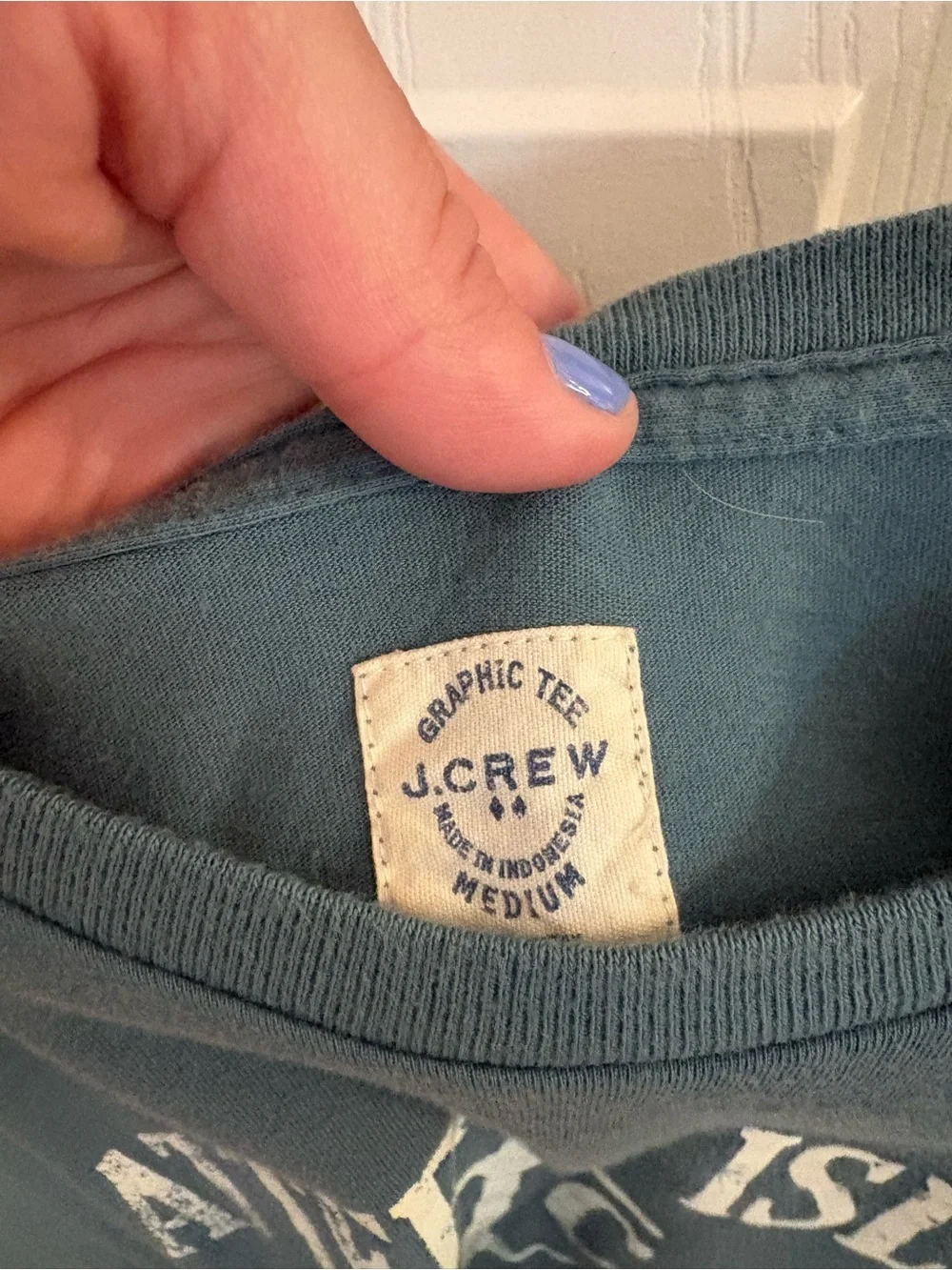 J. Crew Teal Hatteras Island N.C. Short Sleeve Tee